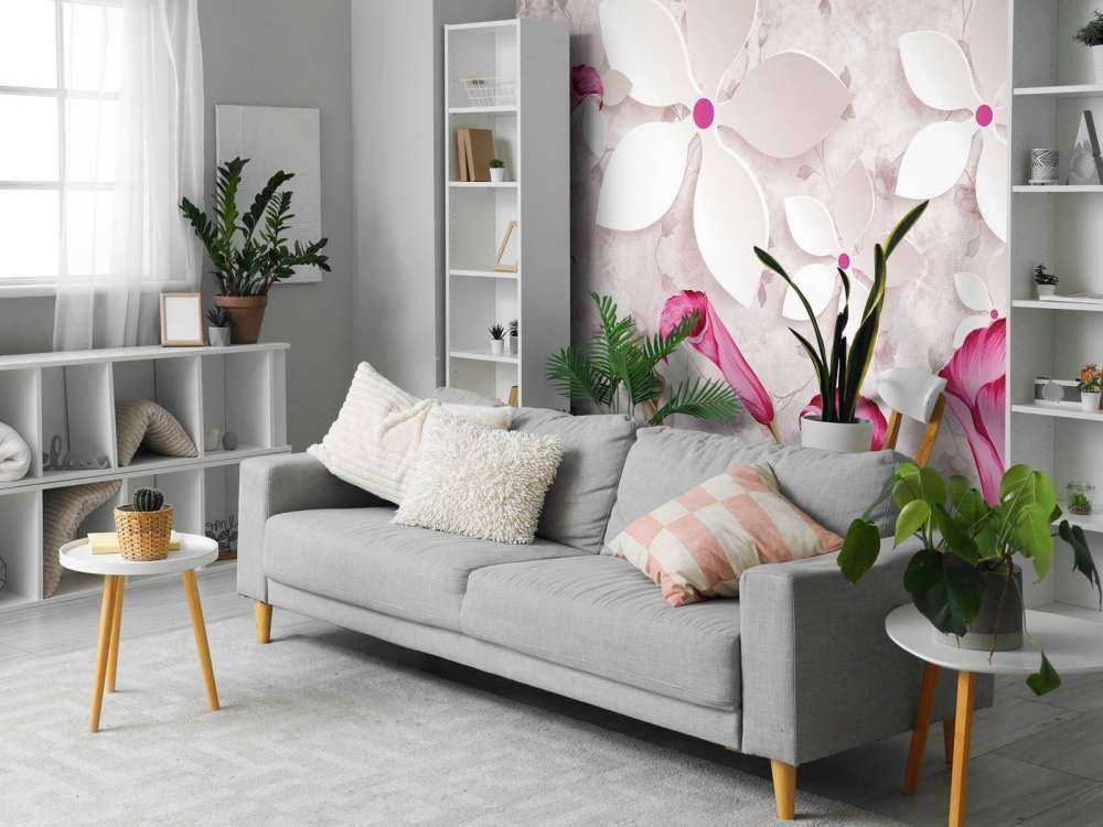 Różowo-białe kwiaty