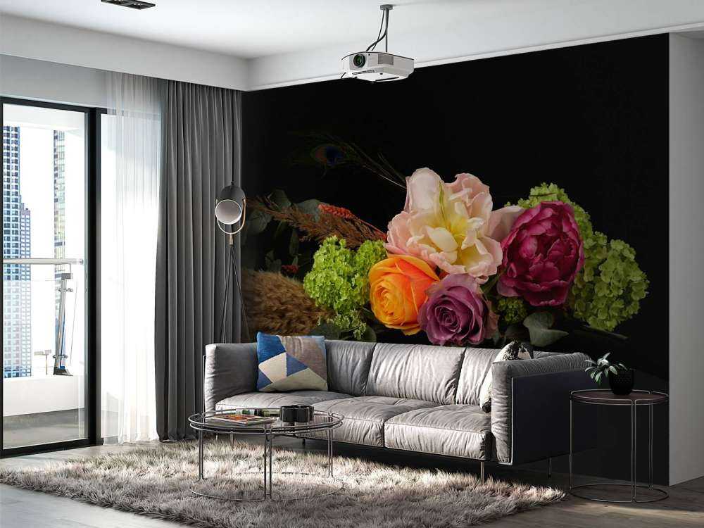 Wianek z kwiatów z piór