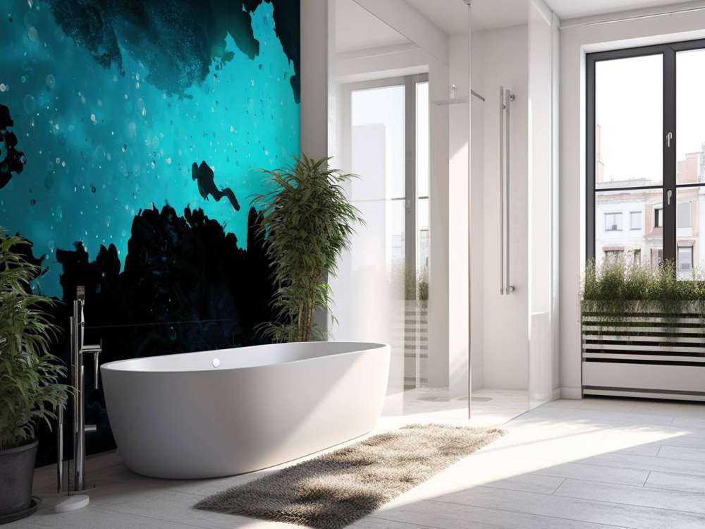 Wąska jaskinia z nurkiem