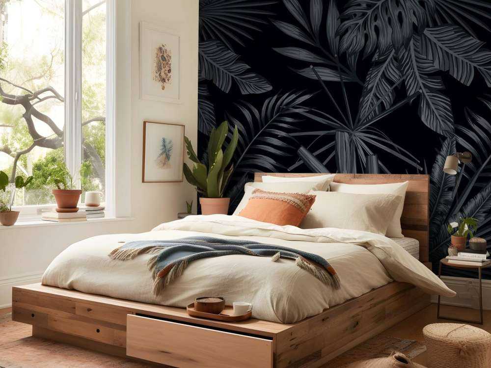 Tropikalne czarne liście