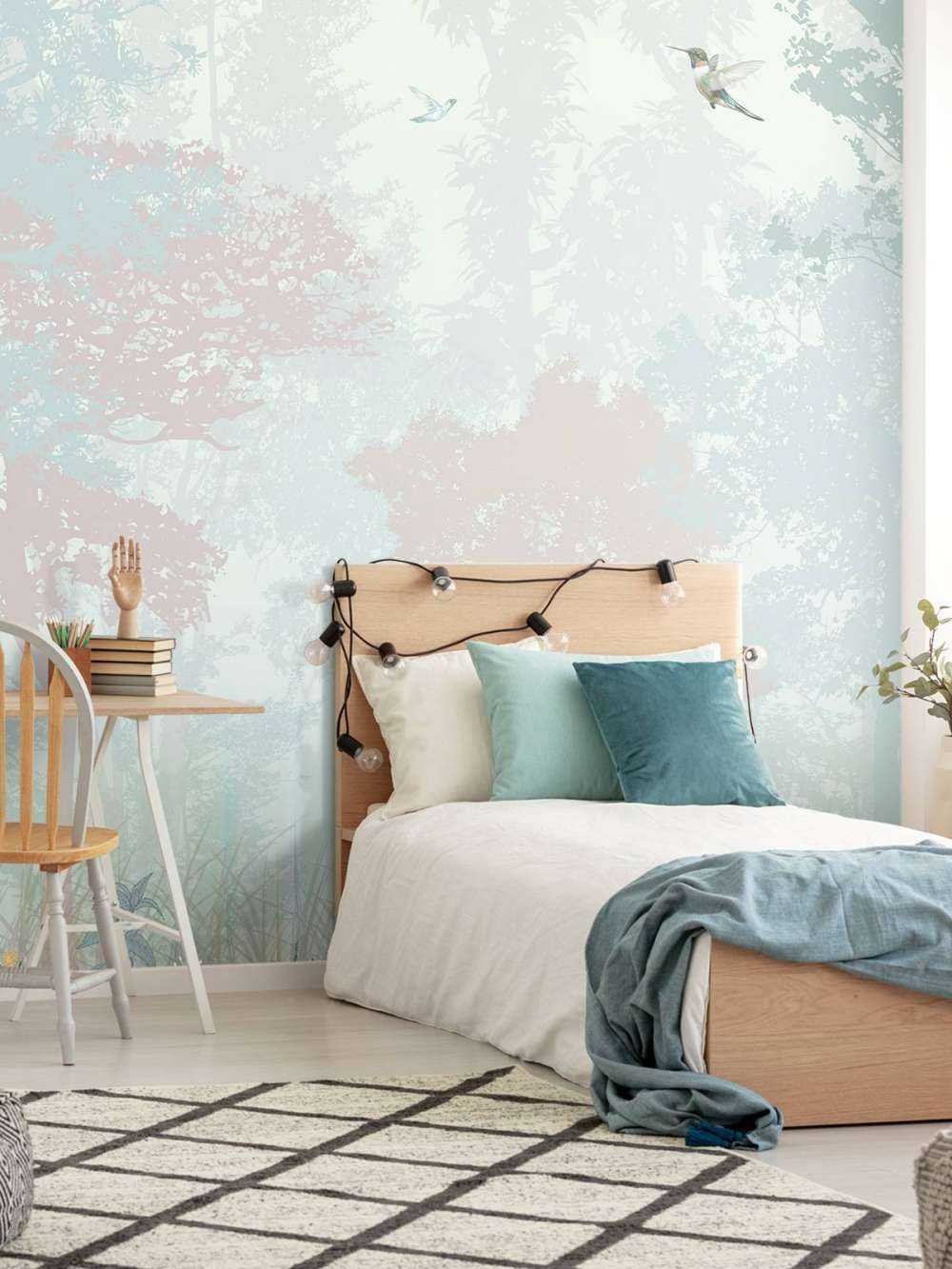 Niebieski i różowy las