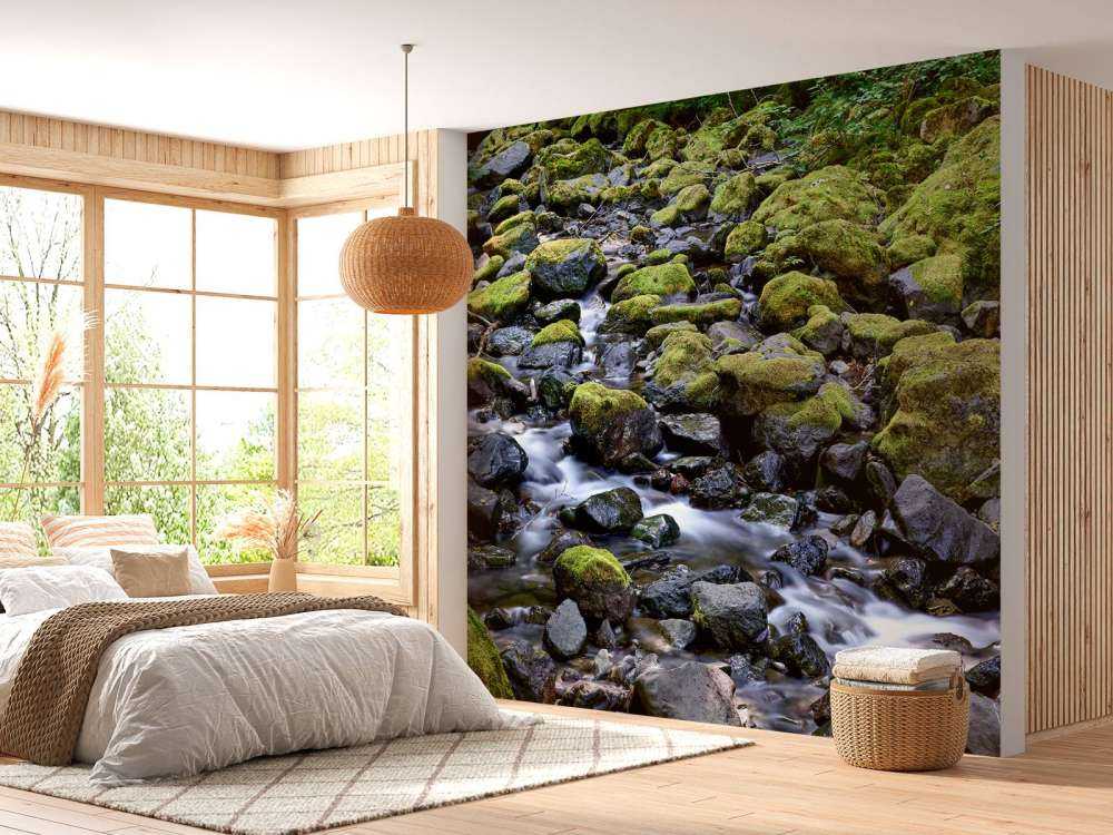 Bieżąca woda z głazami