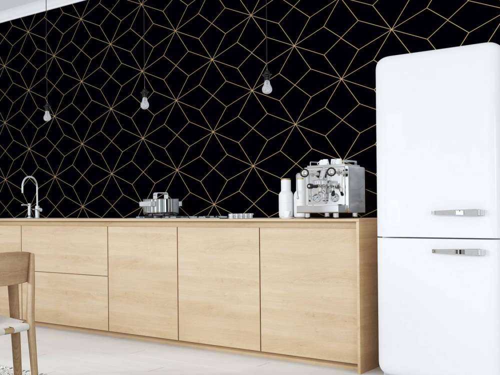 Linie abstrakcyjne, złoto