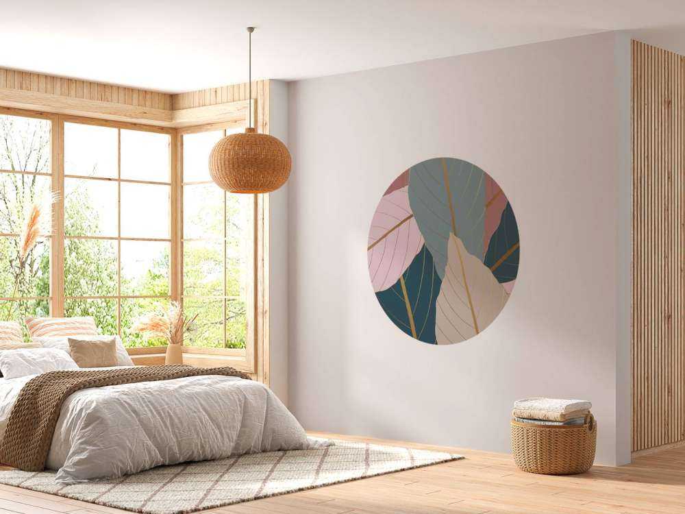 Liście tropikalne z dodatkiem złota