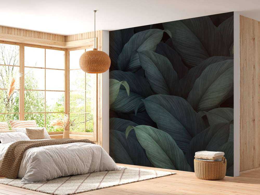 Tropikalne zielone liście