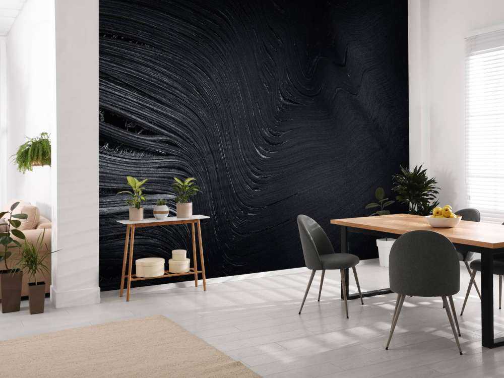 Stary liść palmowy w kolorze czarno-białym