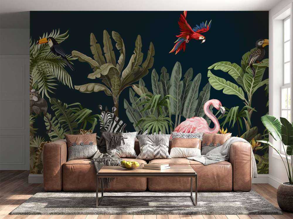 Kolorowe zwierzęta z dżungli