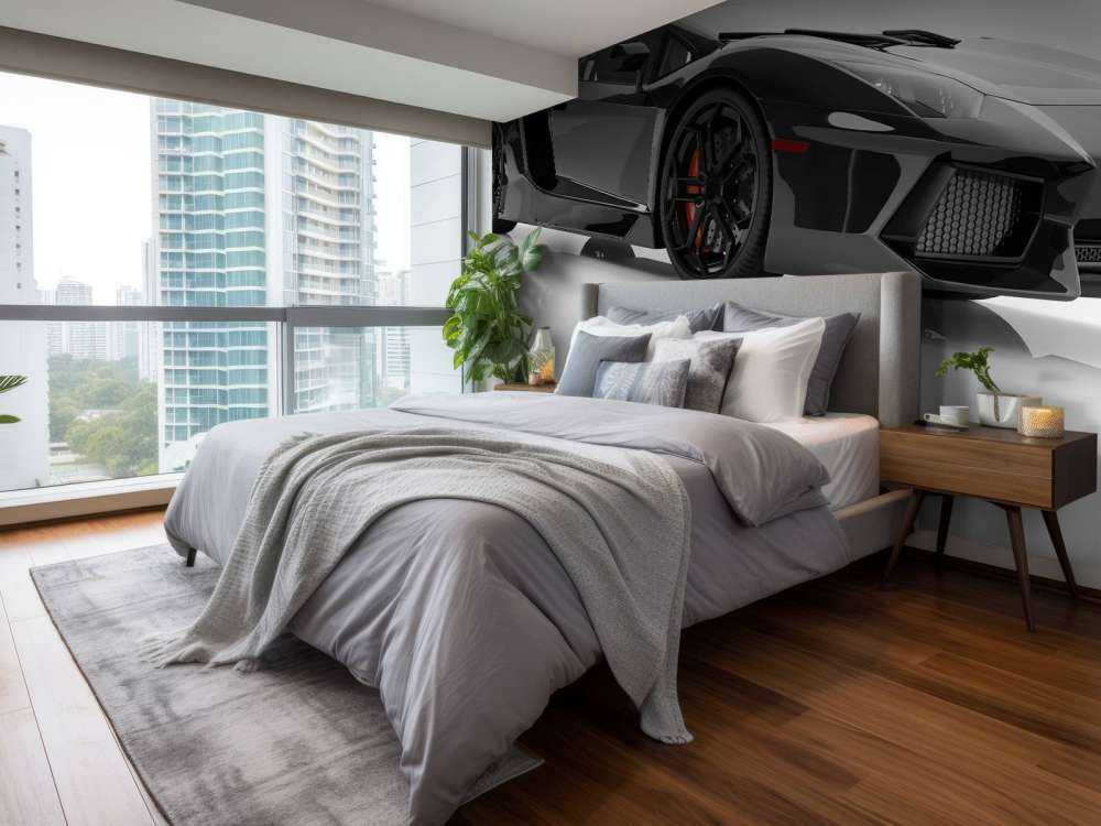 Czarny supersamochód