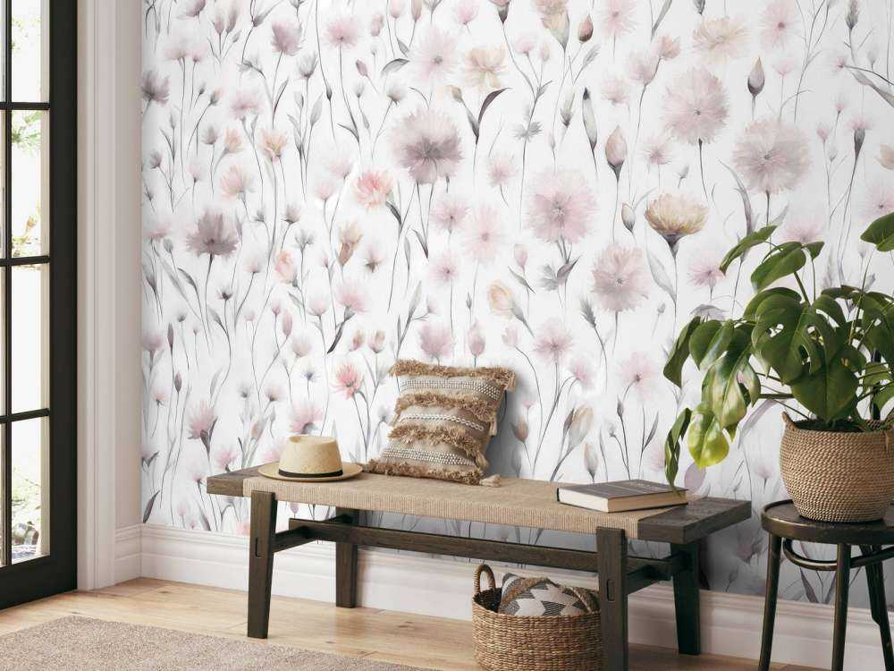 Chabry i trawy polne Różowe