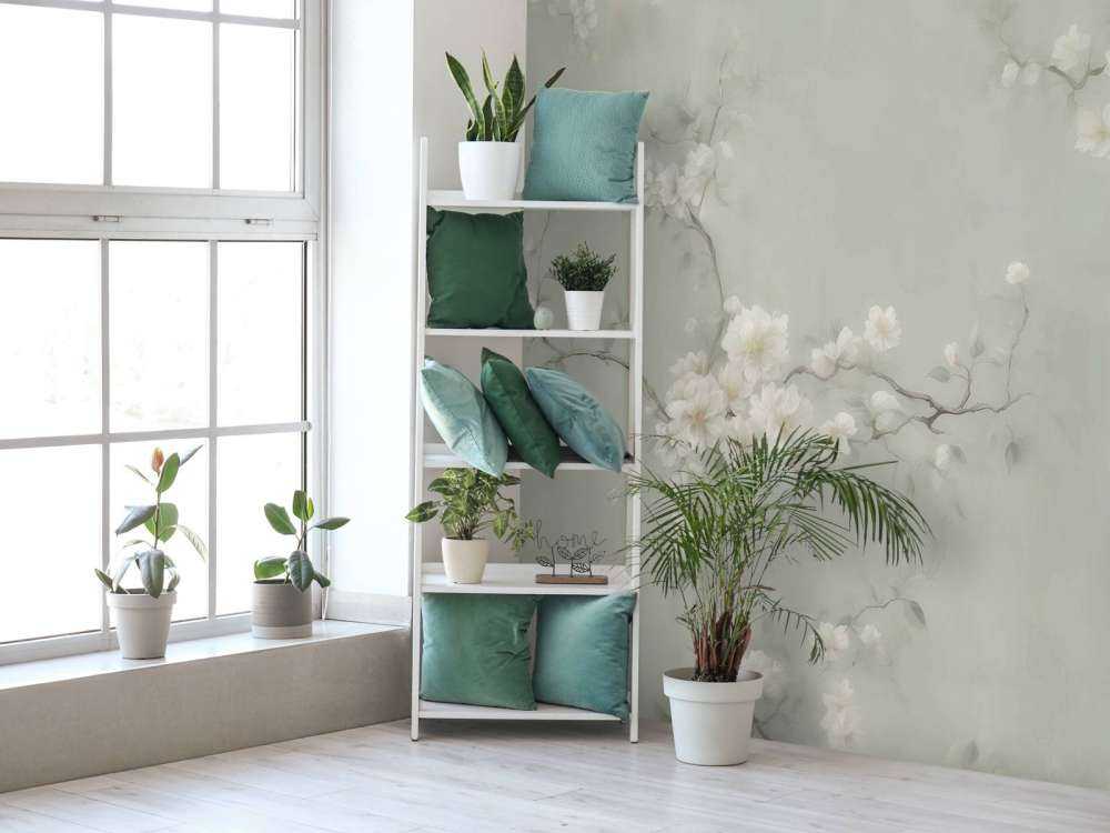 Urocze gałęzie kwiatów zielonych