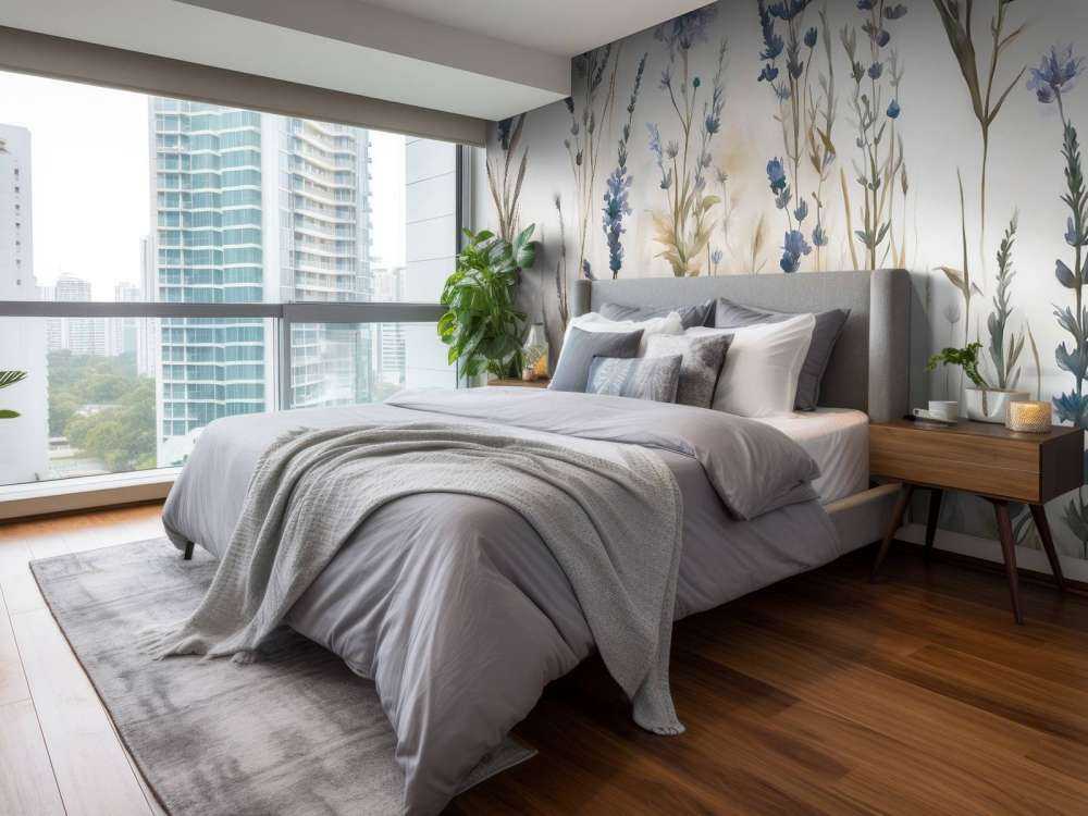 Lawendowa Polana Bezszwowy Miękki Niebieski