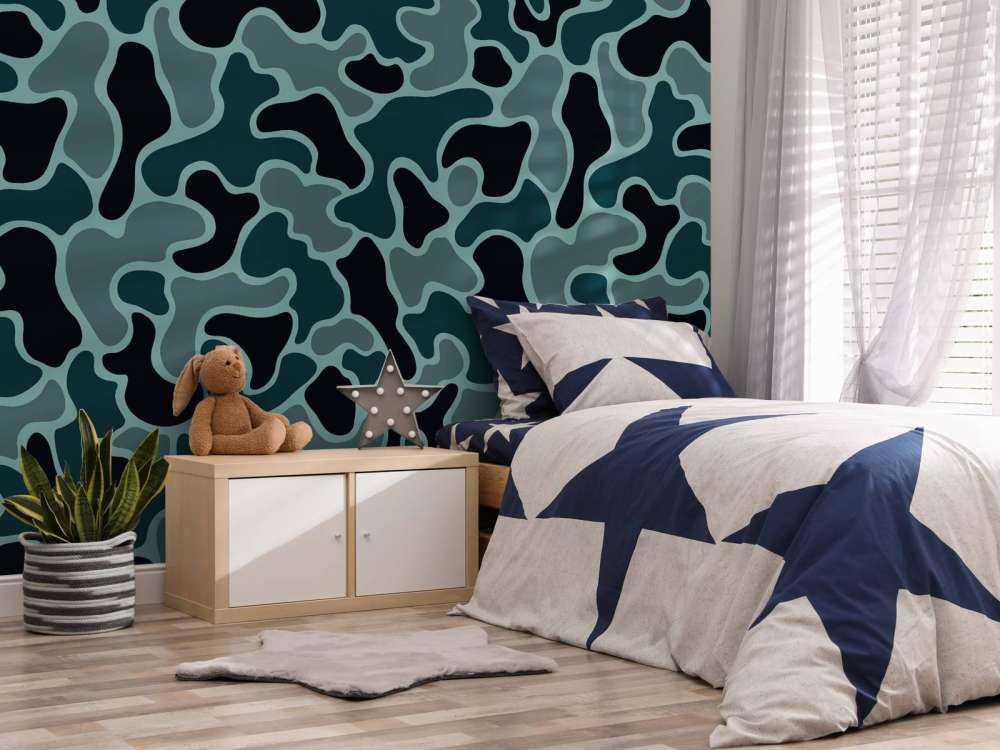 Zielony, szary kamuflaż