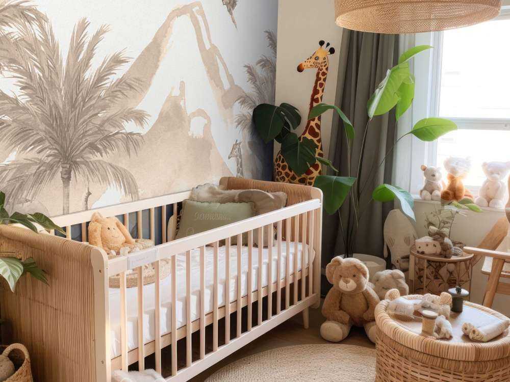 Zwierzęta z dżungli w kolorze taupe