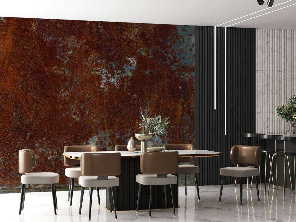 Zardzewiała konstrukcja metalowa