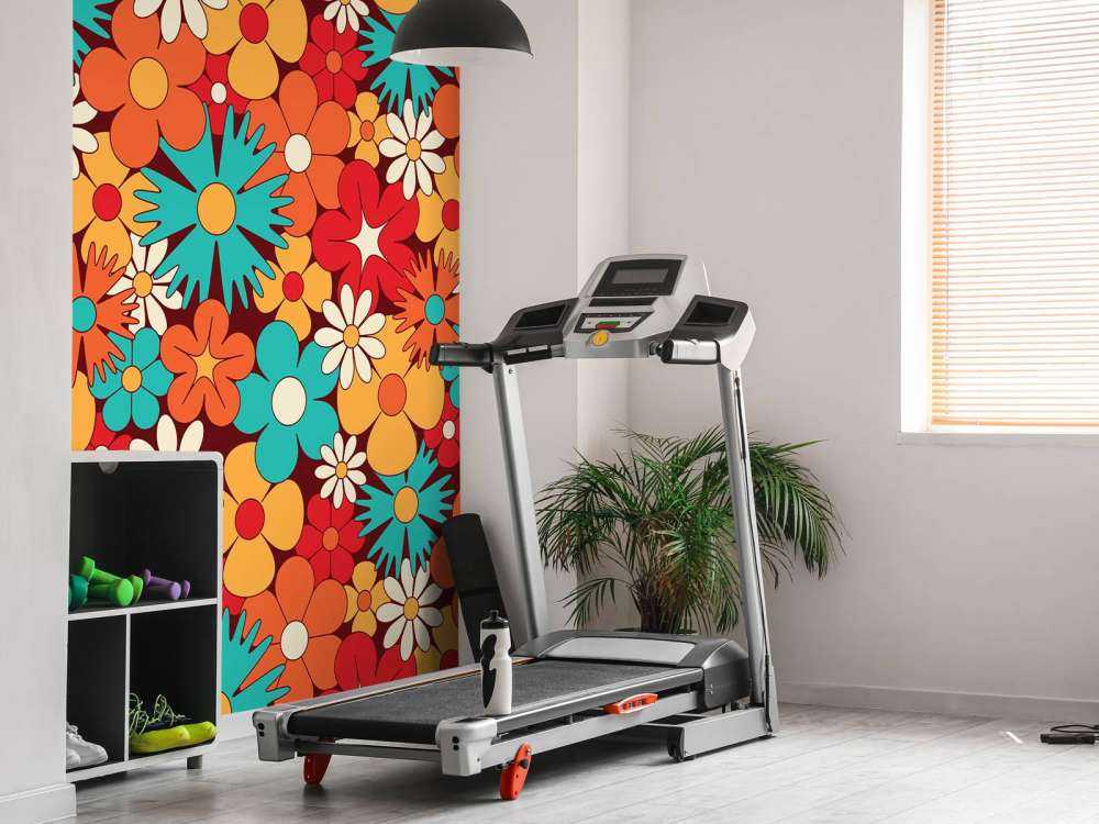 Wesołe kwiaty w stylu retro