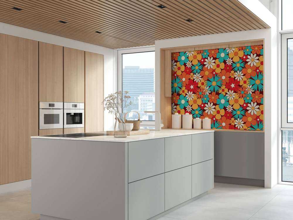 Wesołe kwiaty w stylu retro