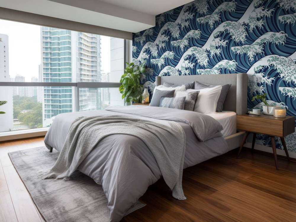 Niebieskie dzikie fale