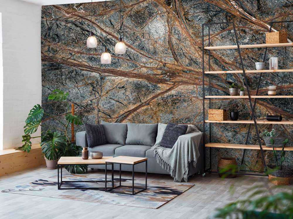 Szary marmur o szczegółowej strukturze żył