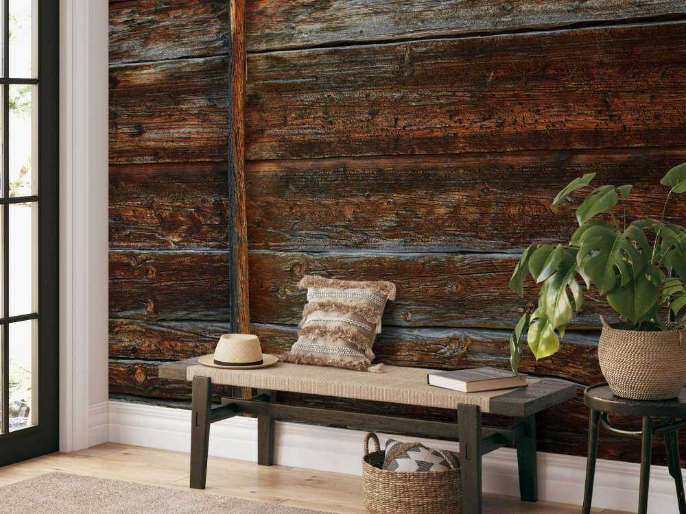 Stare drewno z belką nośną