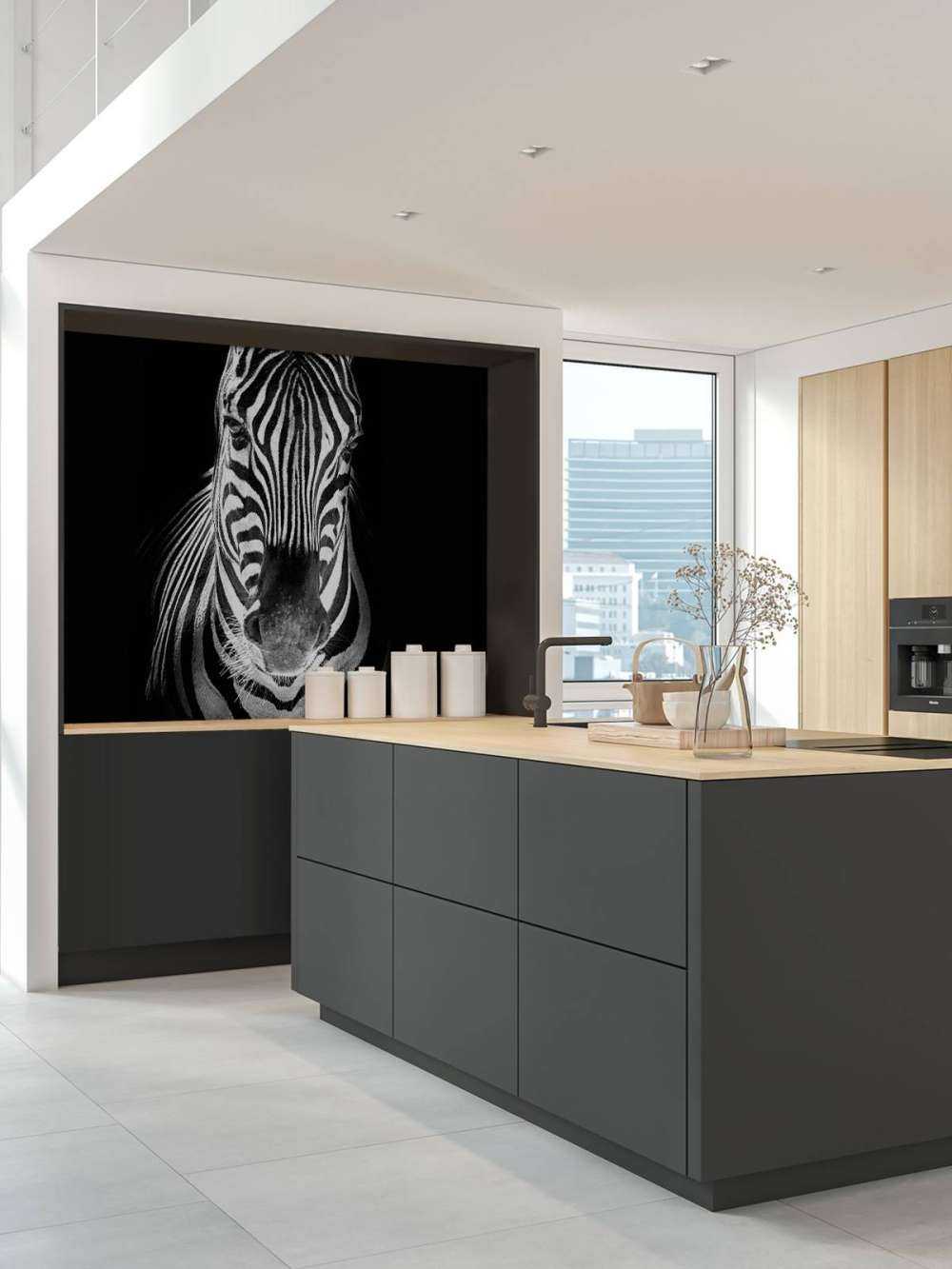 Zbliżenie na zebrę czarno-białą