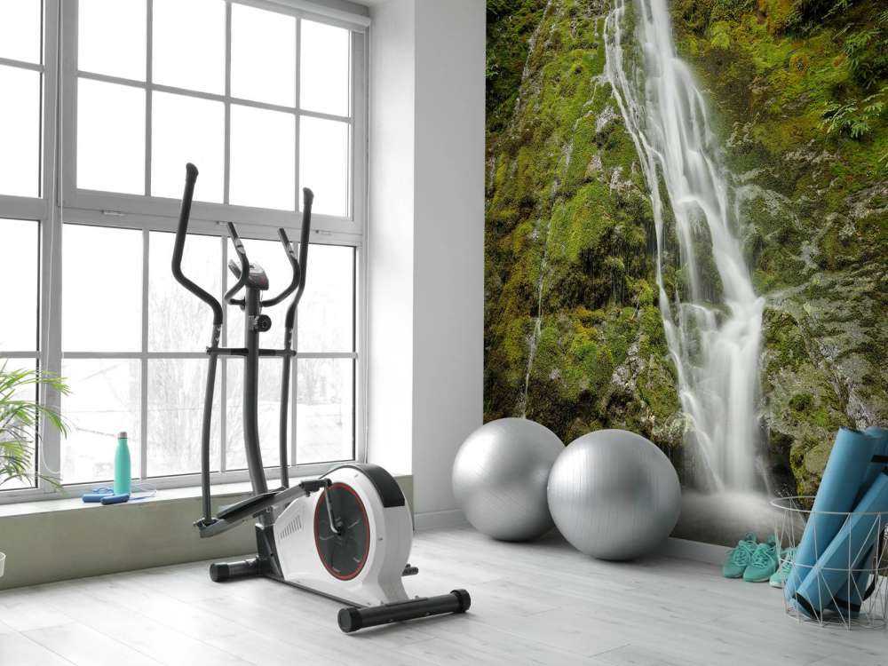 Wodospad z piękną zielenią 