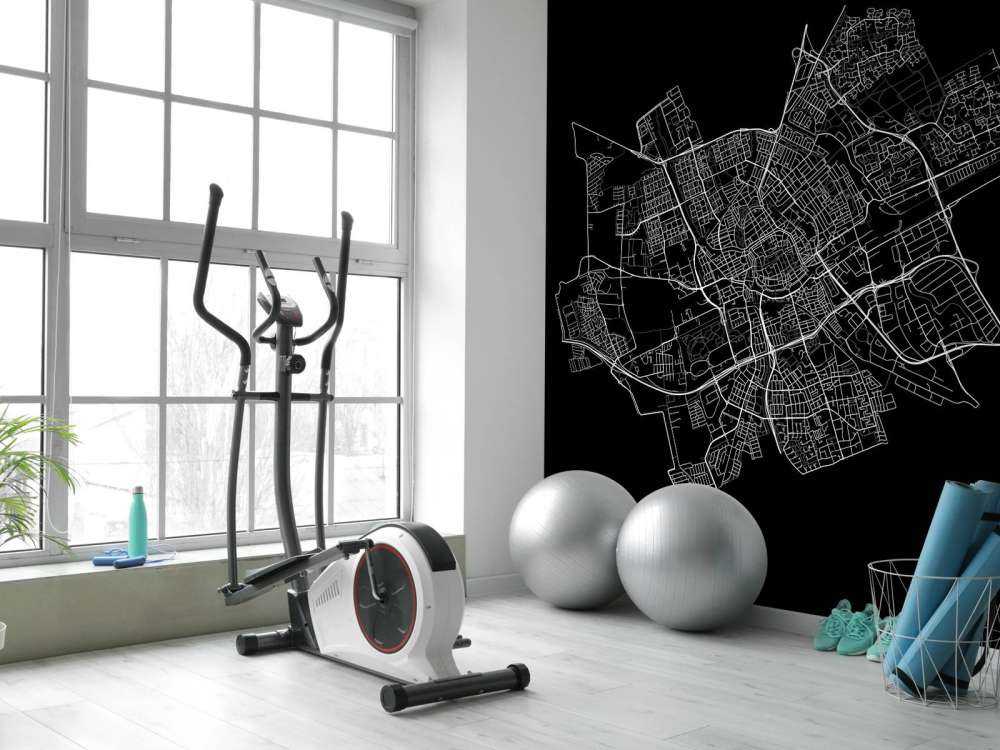 Mapa Groningen, czarna