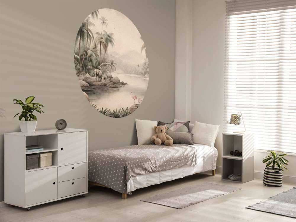 Krajobraz dżungli ze zwierzętami