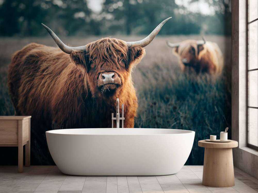 Szkocki góral w zbliżeniu