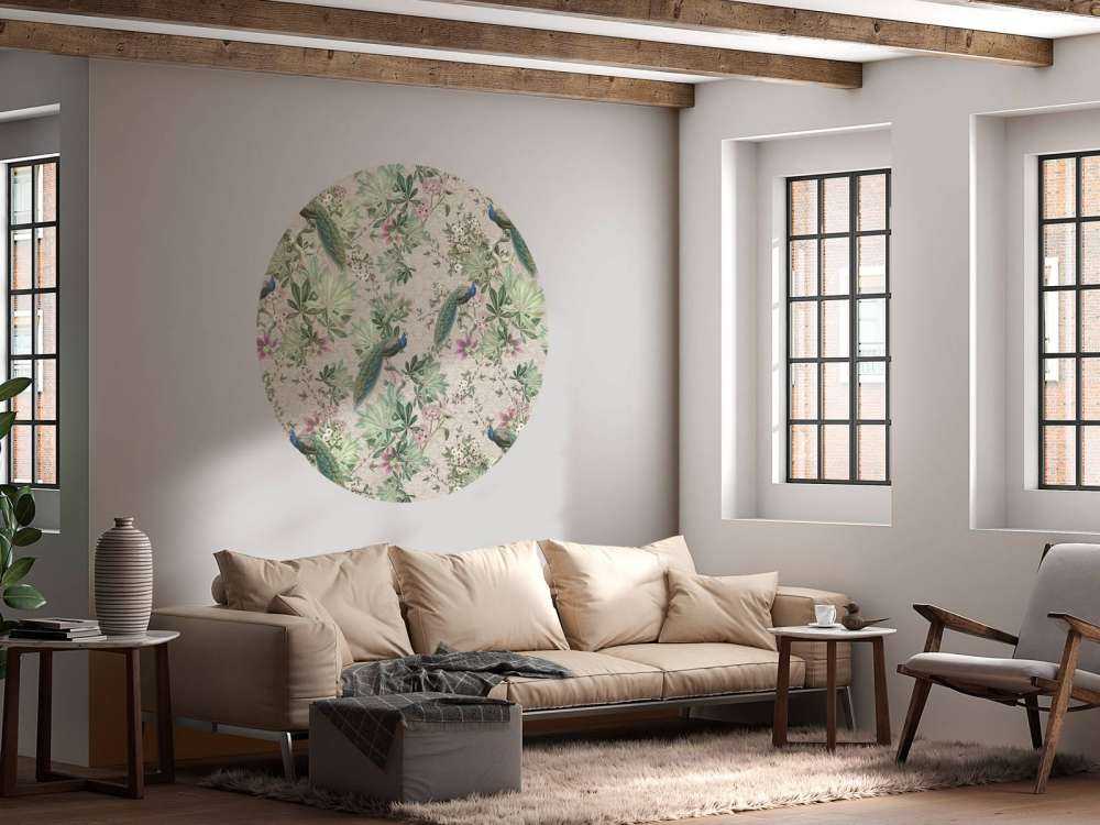 Pawie ogrodowe w stylu vintage - kremowe