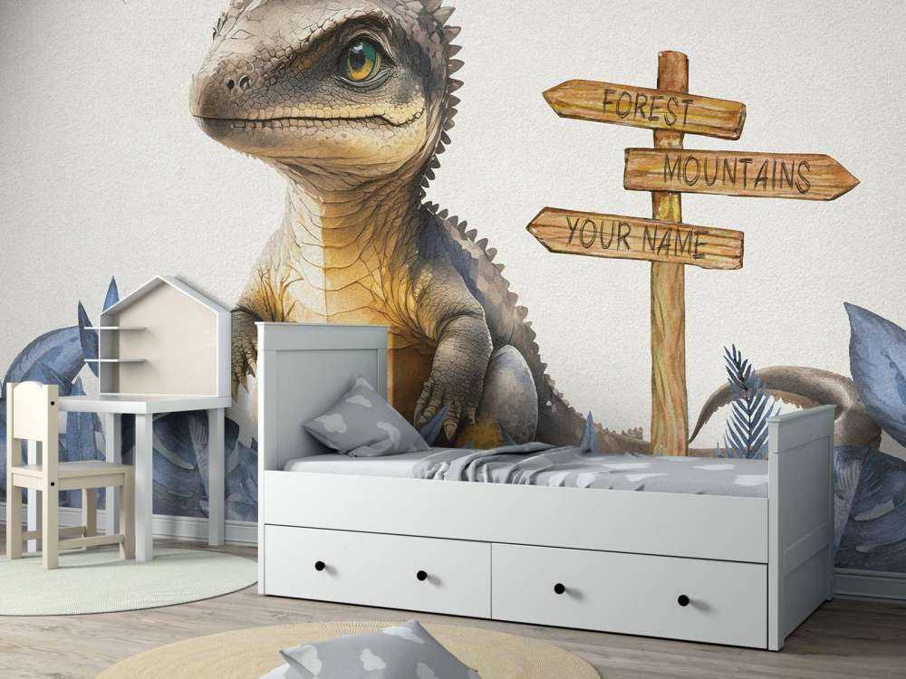 Młody spinozaur w niebieskiej dżungli