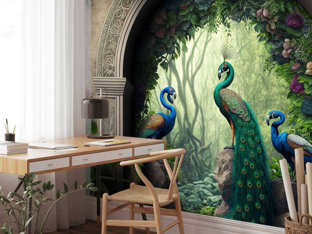 Trio Pawie w Tajemniczym Ogrodzie