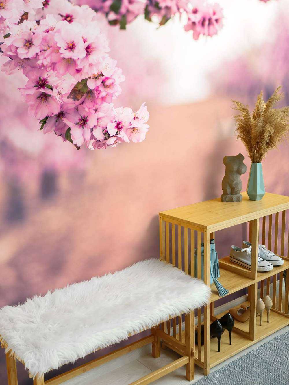 Fioletowe kwiaty japońskie