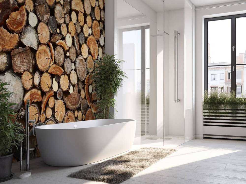 Pnie drzew ułożone w stosy