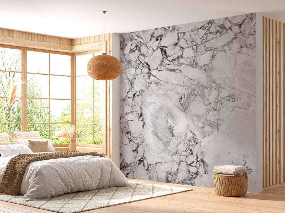 Czarno-biały marmur o gruboziarnistej strukturze