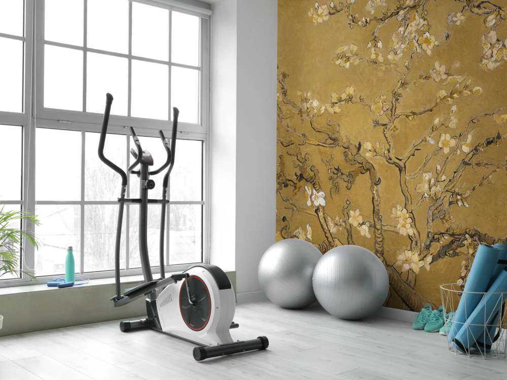 Żółty kwiat migdałowca