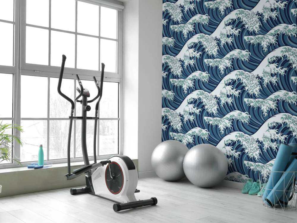 Niebieskie dzikie fale