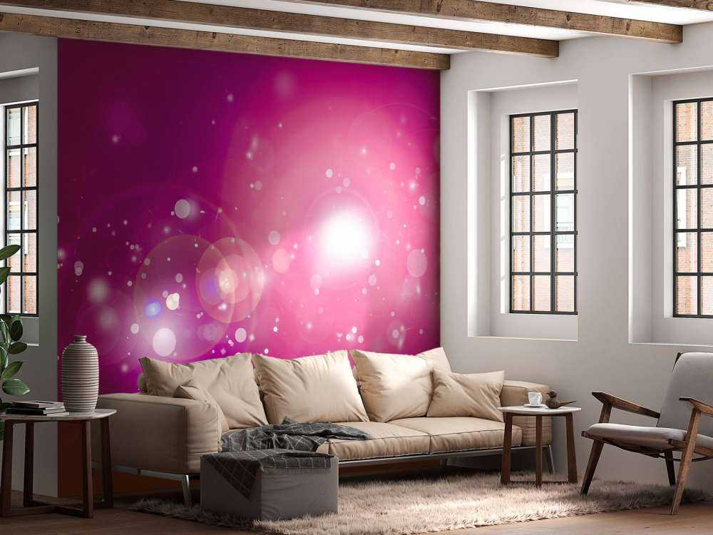 Różowa lampka z brokatem