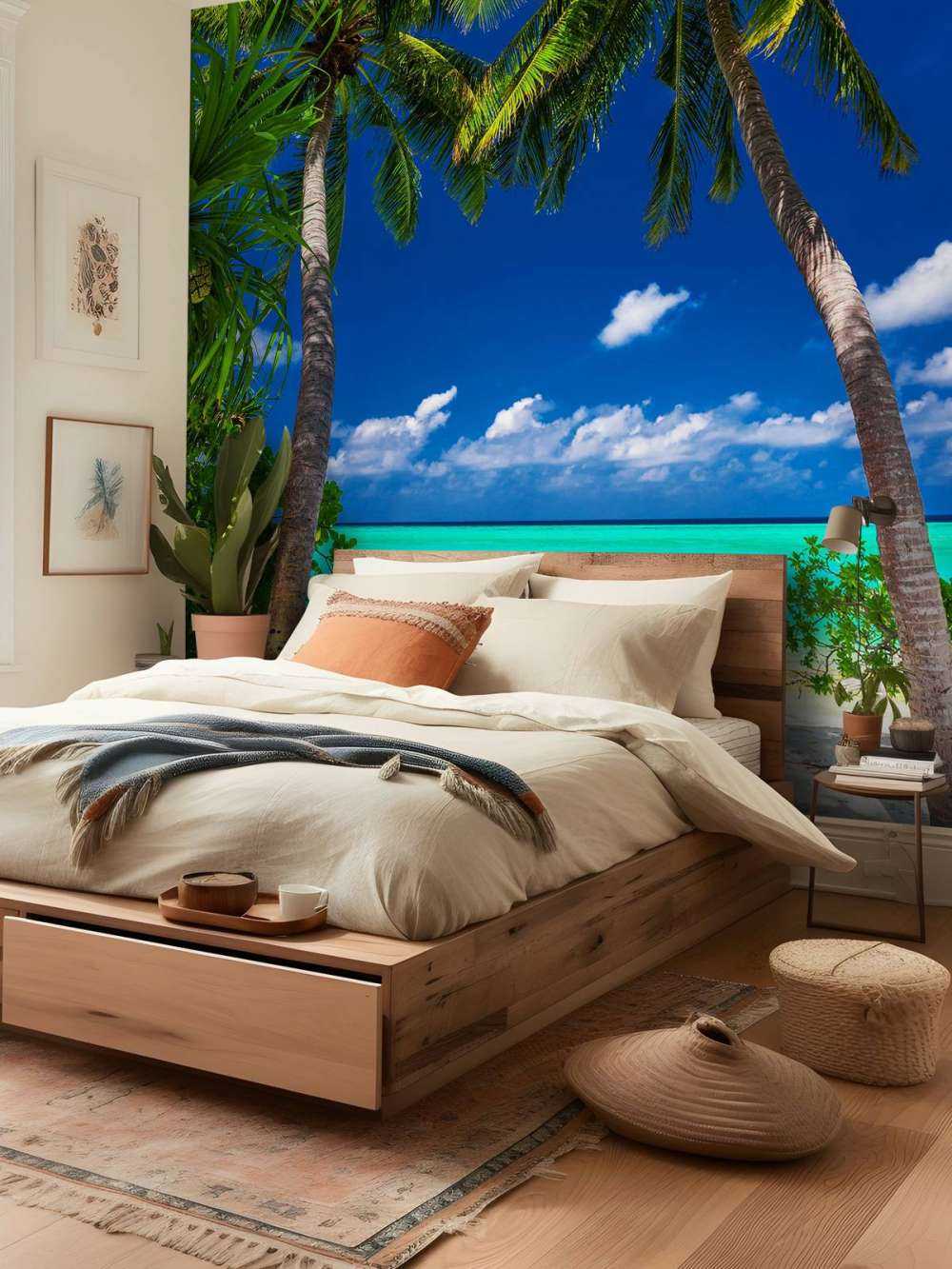 Drzewa palmowe na wyspie