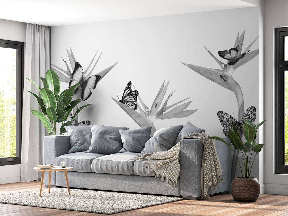 Motyle na rajskich kwiatach