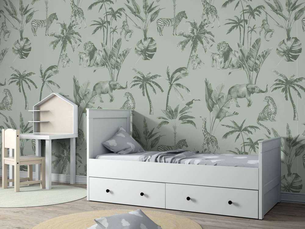 Zwierzęcy wzór dżungli zielony