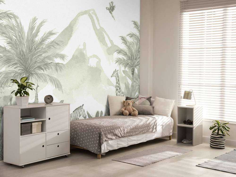 Zwierzęta w dżungli w kolorze zielonym