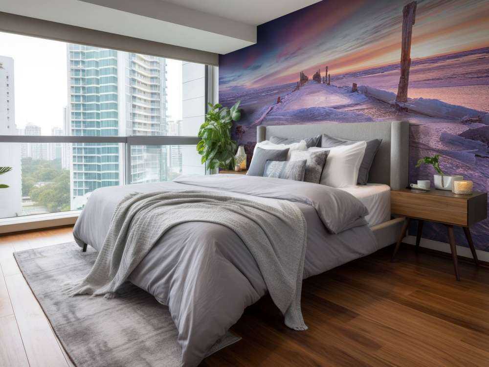 Głowice kijów na zamarzniętym Morzu Bałtyckim