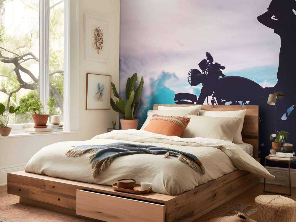 Sylwetka motocyklisty