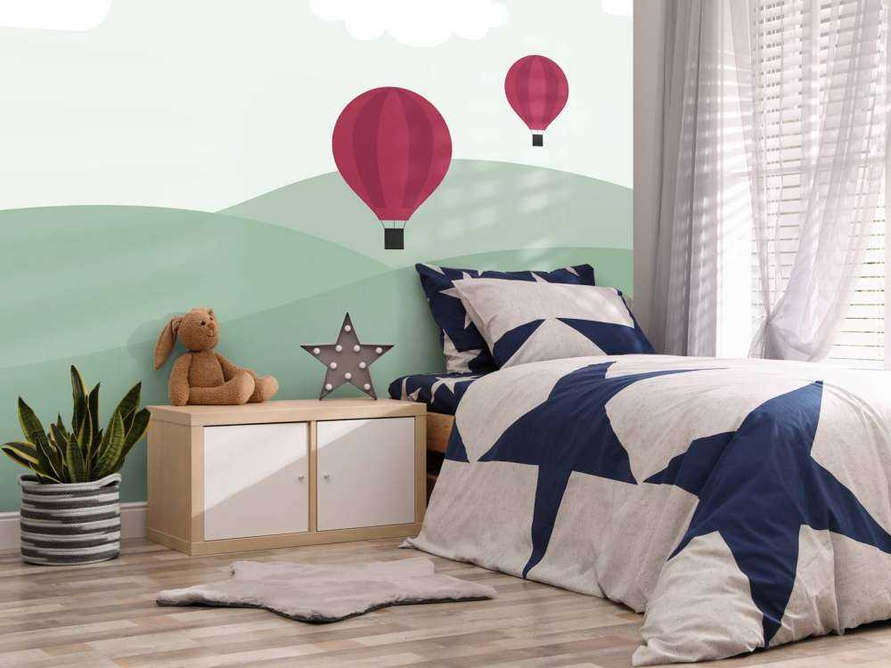 Wzgórza z balonami na gorące powietrze