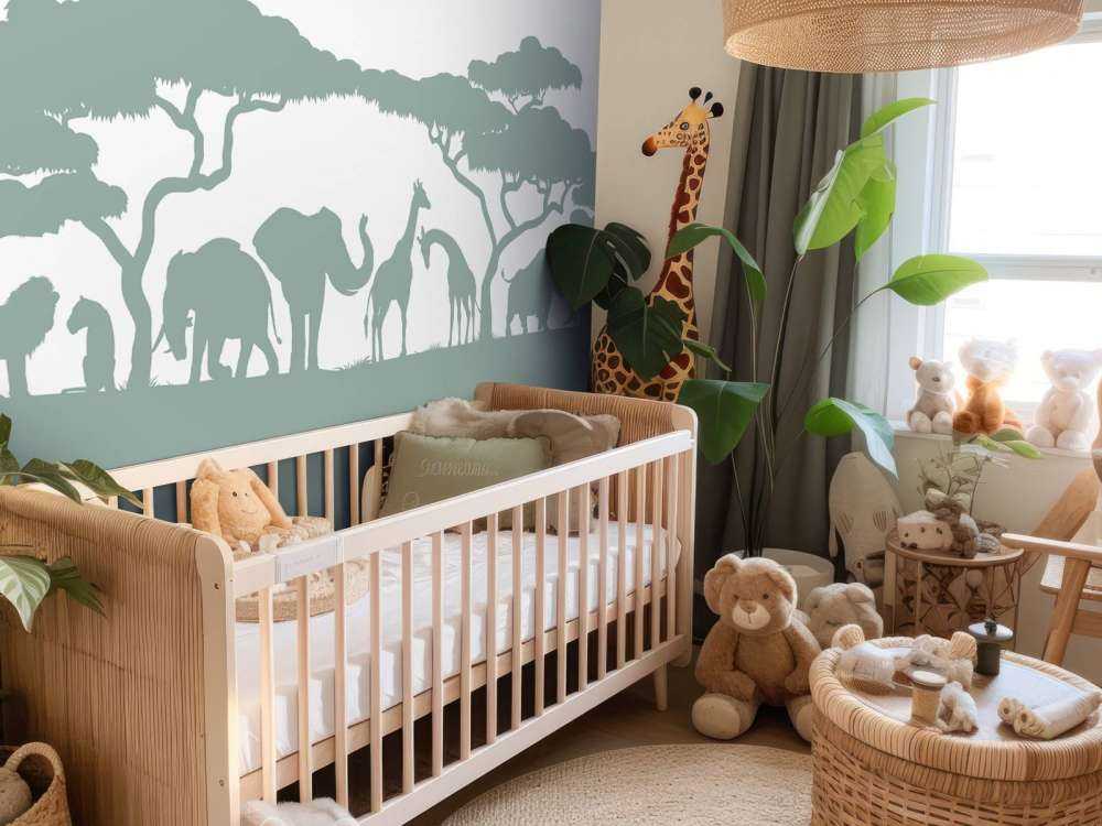 Sylwetka zwierząt safari, jasnozielona