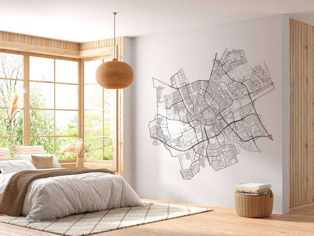 Mapa Groningen, biała