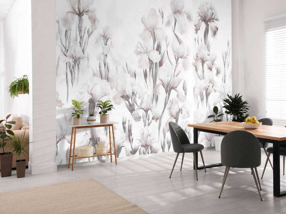 Irysy Tańczą Bezszwowo Miękki Szary