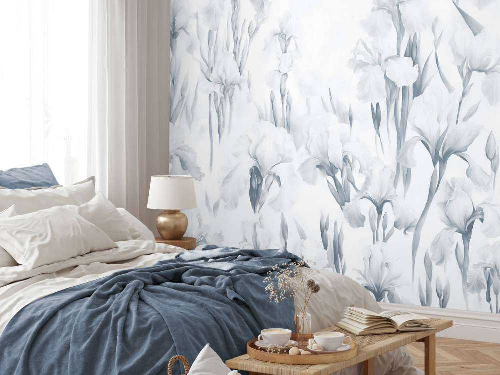 Irysy Tańczą Bezszwowo Chłodny Niebieski