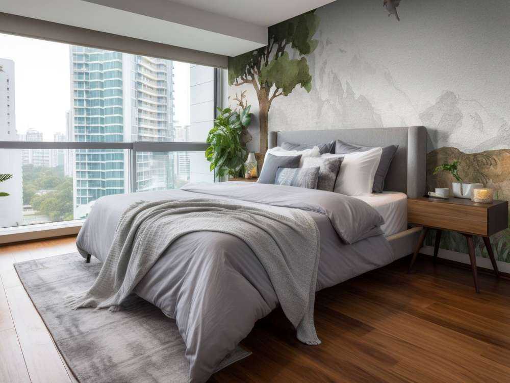 Zwierzęta leśne w pobliżu góry