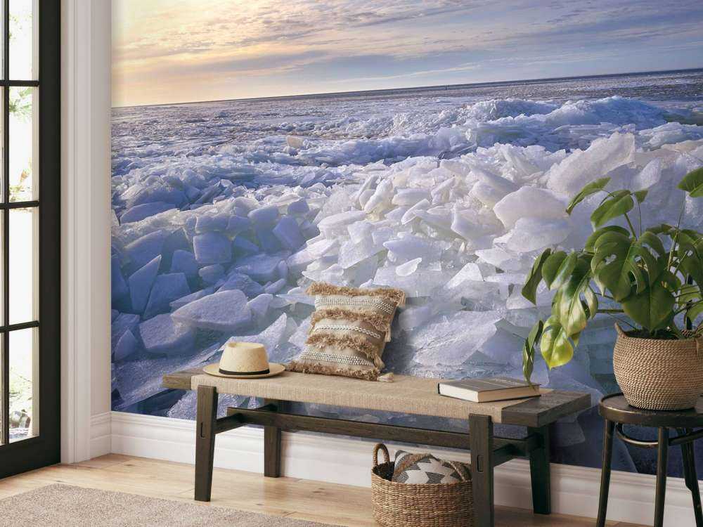 Kruszący się lód na Ijsselmeer